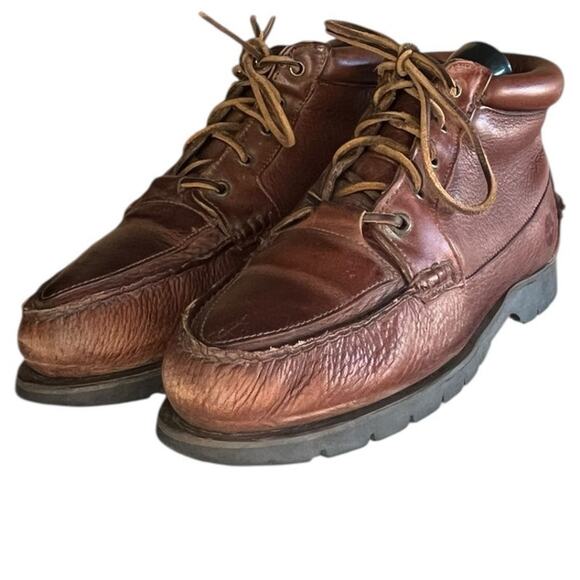 Women's Timberland Leather Vintage Hiking Ankle Chukka Boot Size 9.5M Brown - Picture 2 of 6